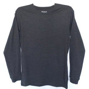 Reebok Athletic Long Sleeve T-Shirt, Gray, Size Small, Excellent Cond.